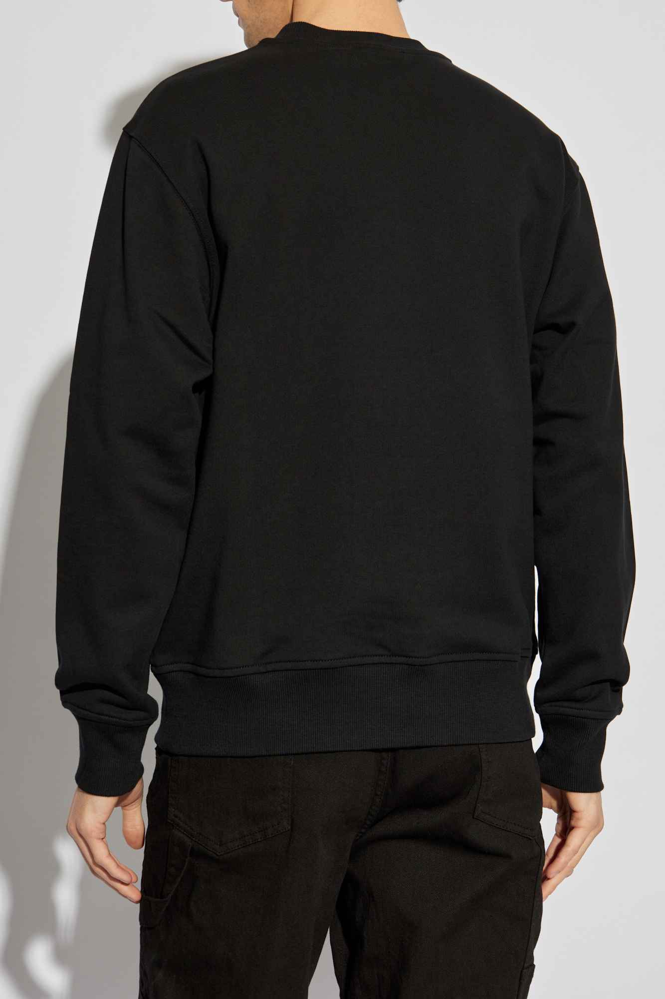 Black Sweatshirt with printed logo Versace Jeans Couture